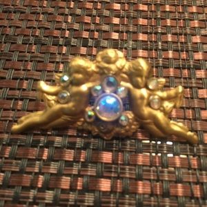 Cherub Pin With Crystals